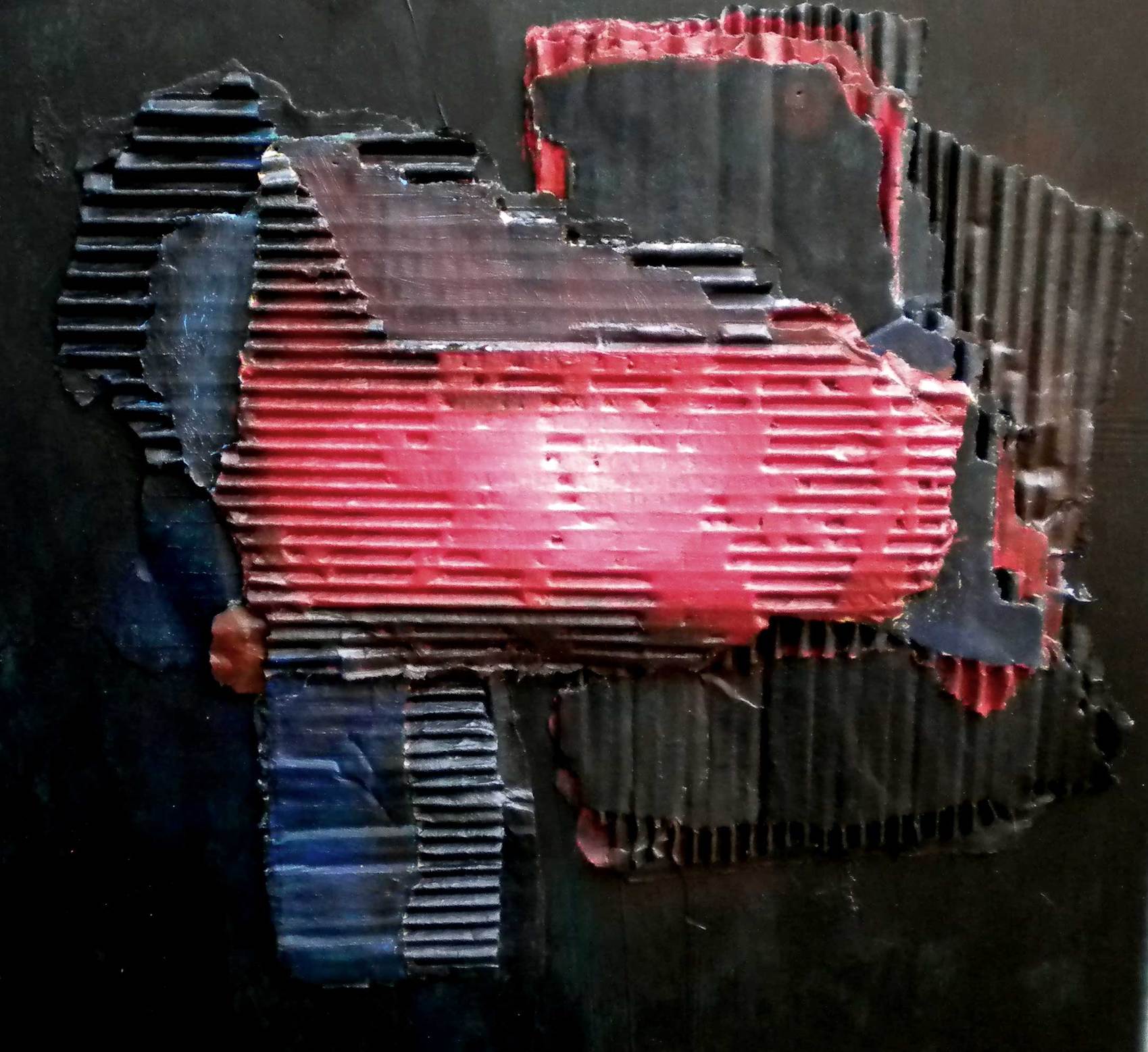 Peinture carton dechiré