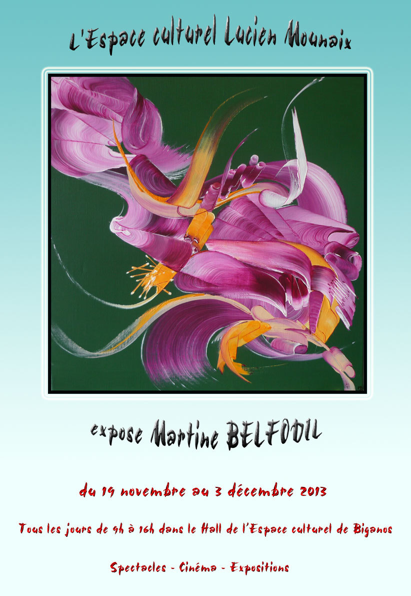 Exposition Tableaux contemporains de Martine BELFODIL - Biganos (33)