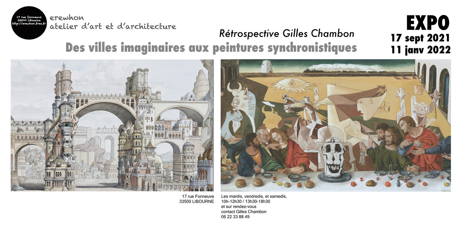 rétrospective Gilles Chambon : des villes imaginaires aux peintures synchronistiques