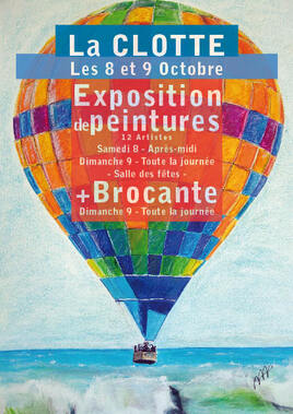 La Clotte (17360) - Exposition de peintures (13 artistes) - Venissage samedi 08 octobre 16 H
