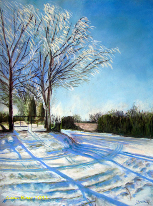 Peinture Paysage enneigé