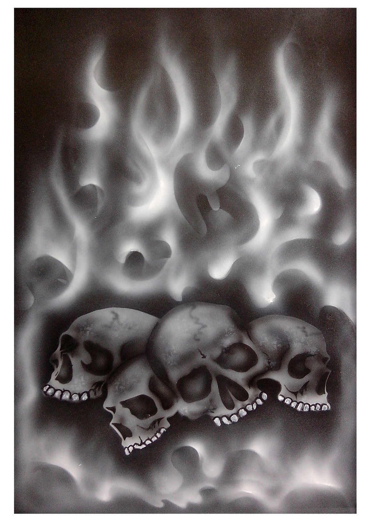 Peinture Skulls fire