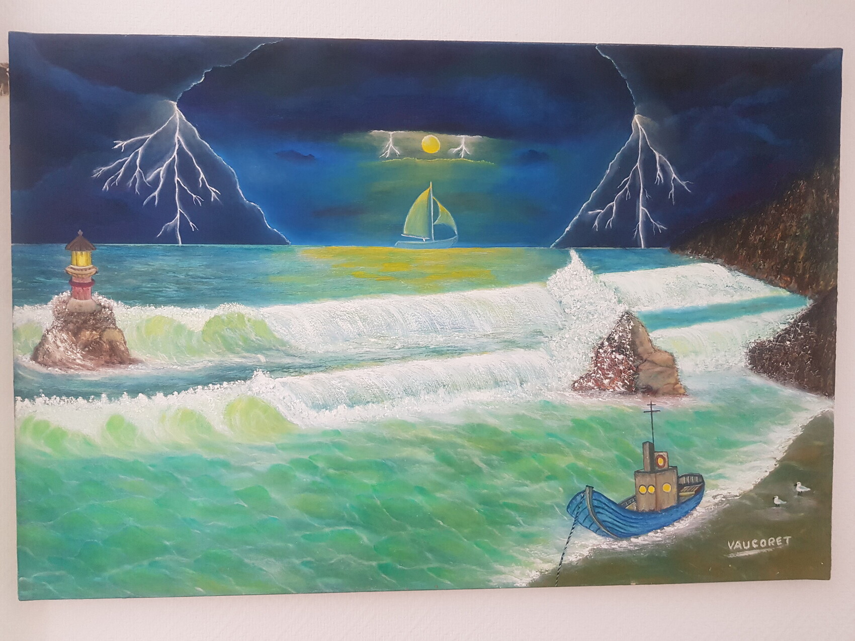 Peinture Mer agitée