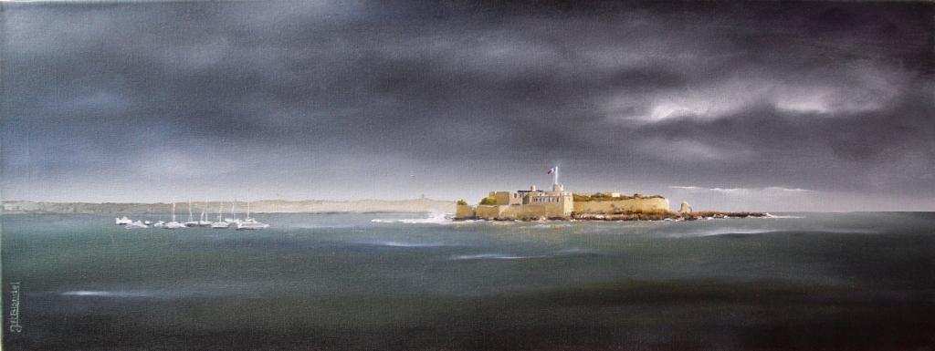 37.	PLOEMEUR – Le Fort Bloqué et l’île de Groix