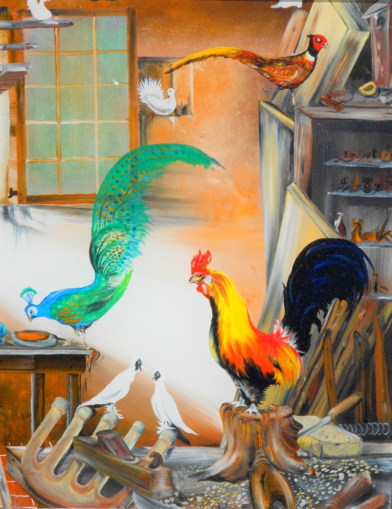 Tenture Murale William Morris 'Le Coq Et Le Faisan' - 92x142 Cm - Coton 100% - Décor Vintage