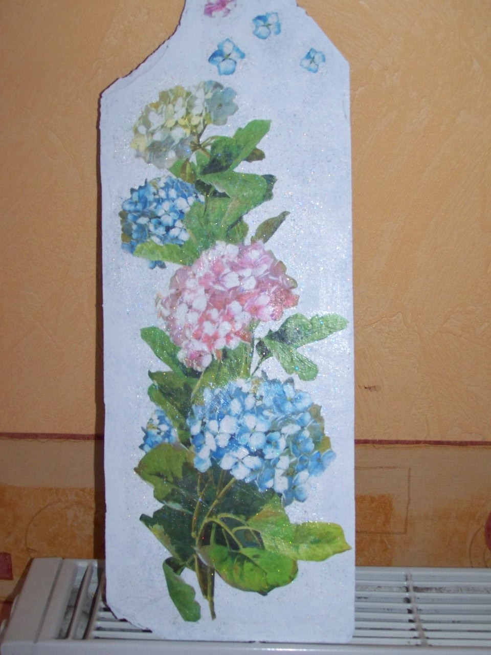 Peinture ardoise de fleurs