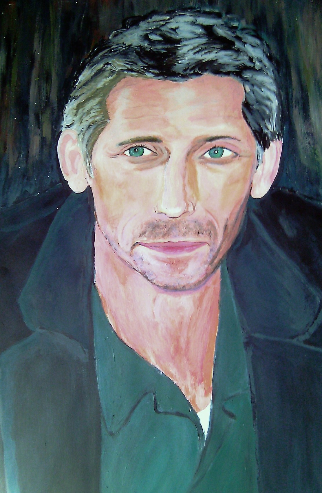 Peinture Jacques Gamblin par Manjula 