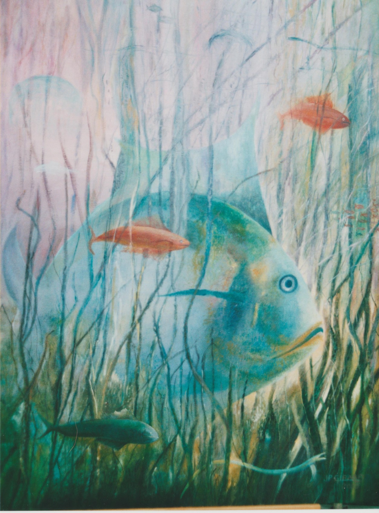 Peinture 2000-Poissons rouges