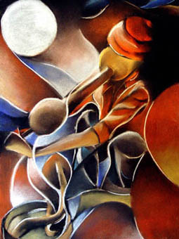 Peinture le charmeur de serpent