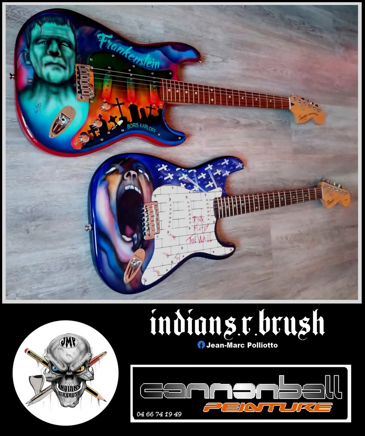 Peinture guitare custom paint