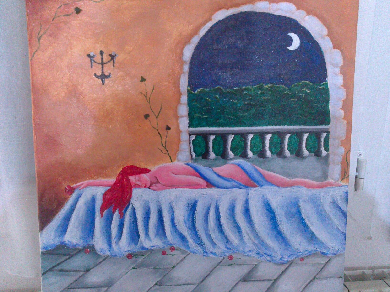 Peinture La belle au bois dormant