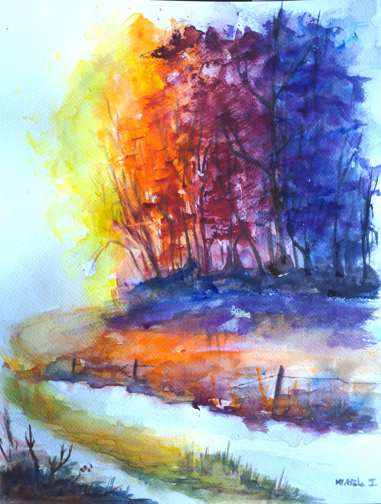 Peinture Vers la lumière