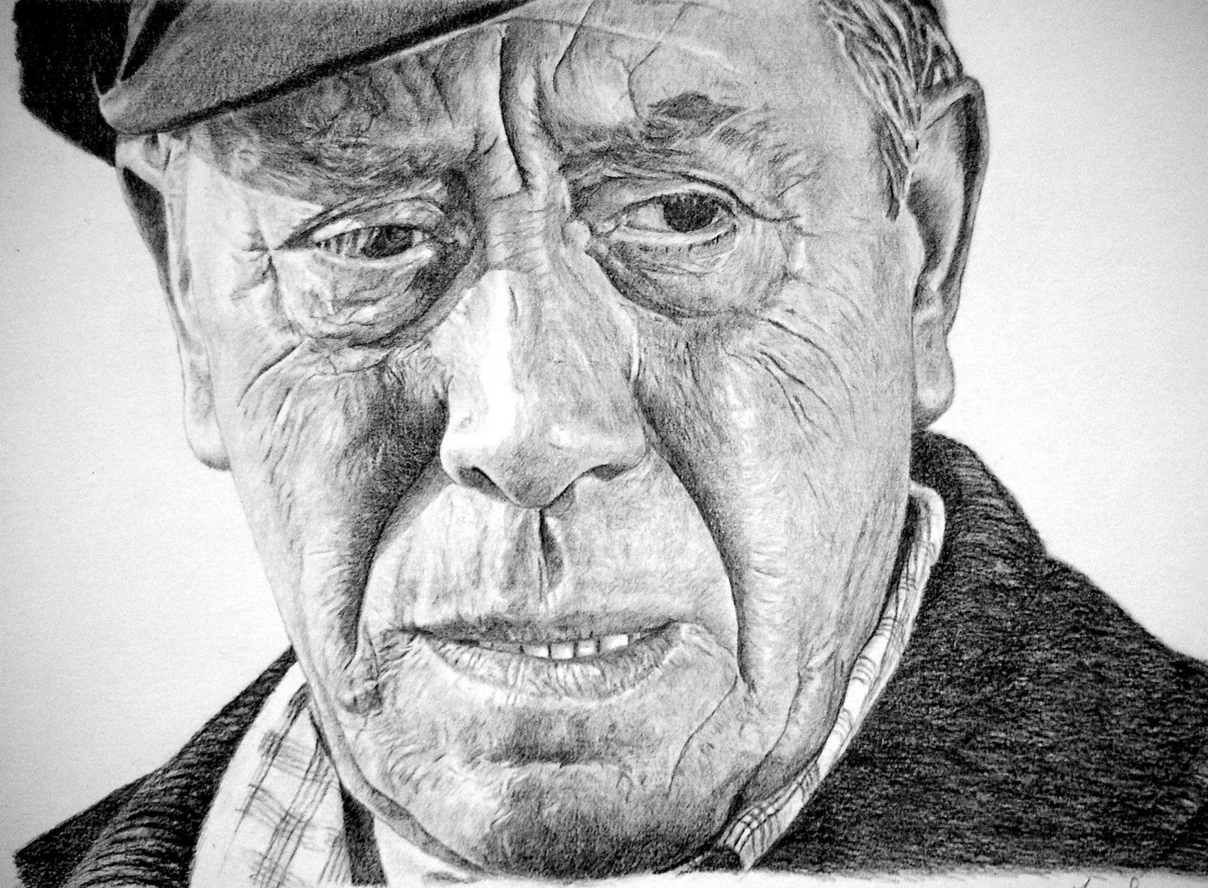  Dessin  Fernandel portrait au crayon  graphite