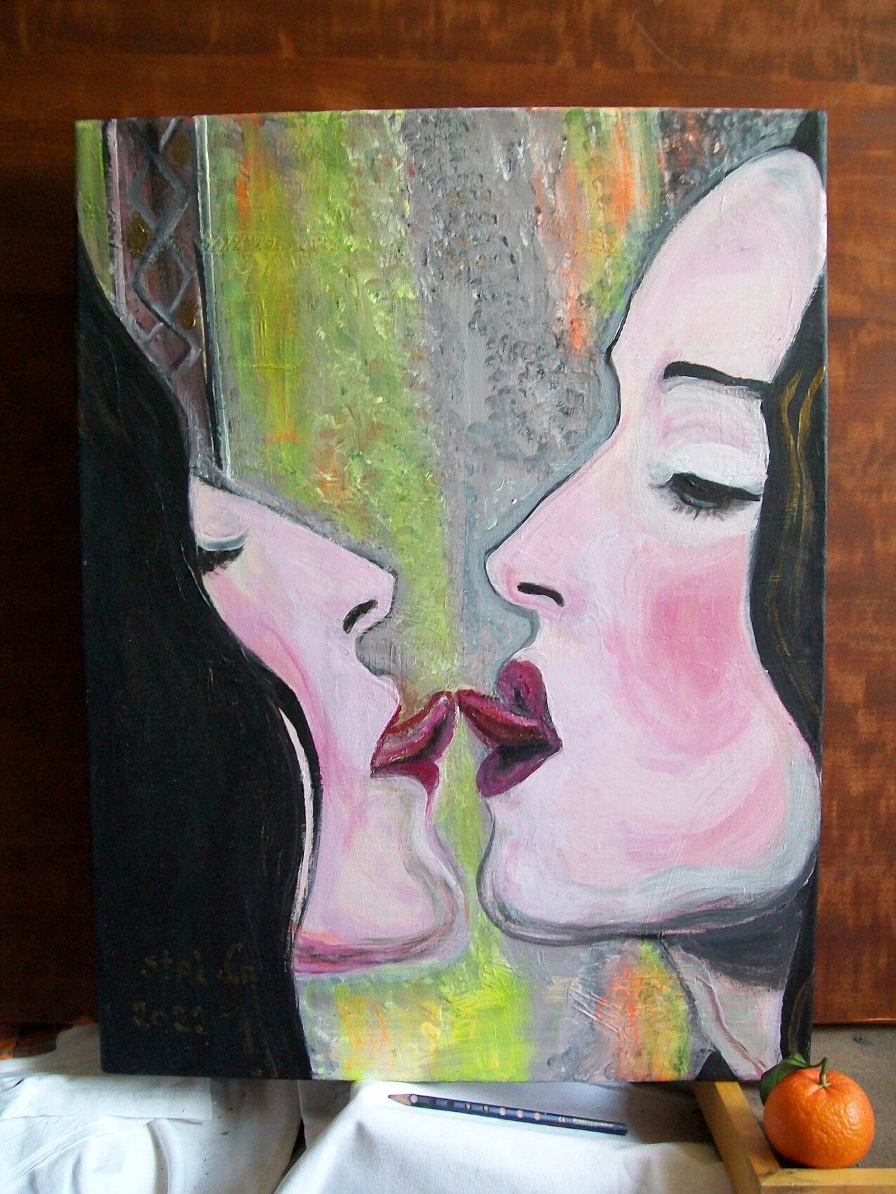 " French kiss in the miror ...  ( insp. by Monica belluci ) j. 2022