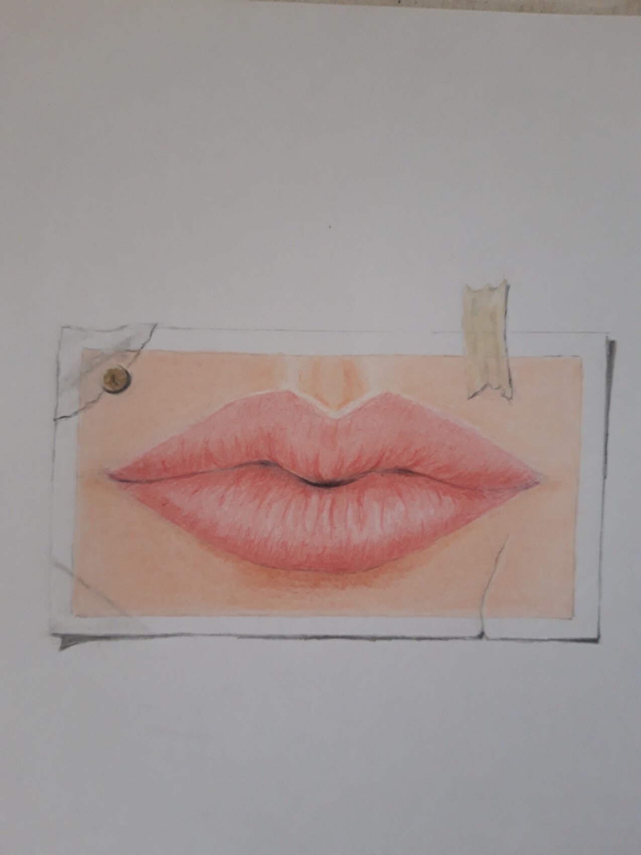 Dessin Bouche crayons de couleurs