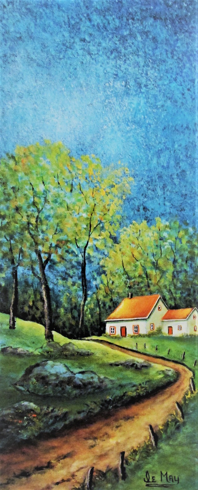 Peinture Le chemin de la maison
