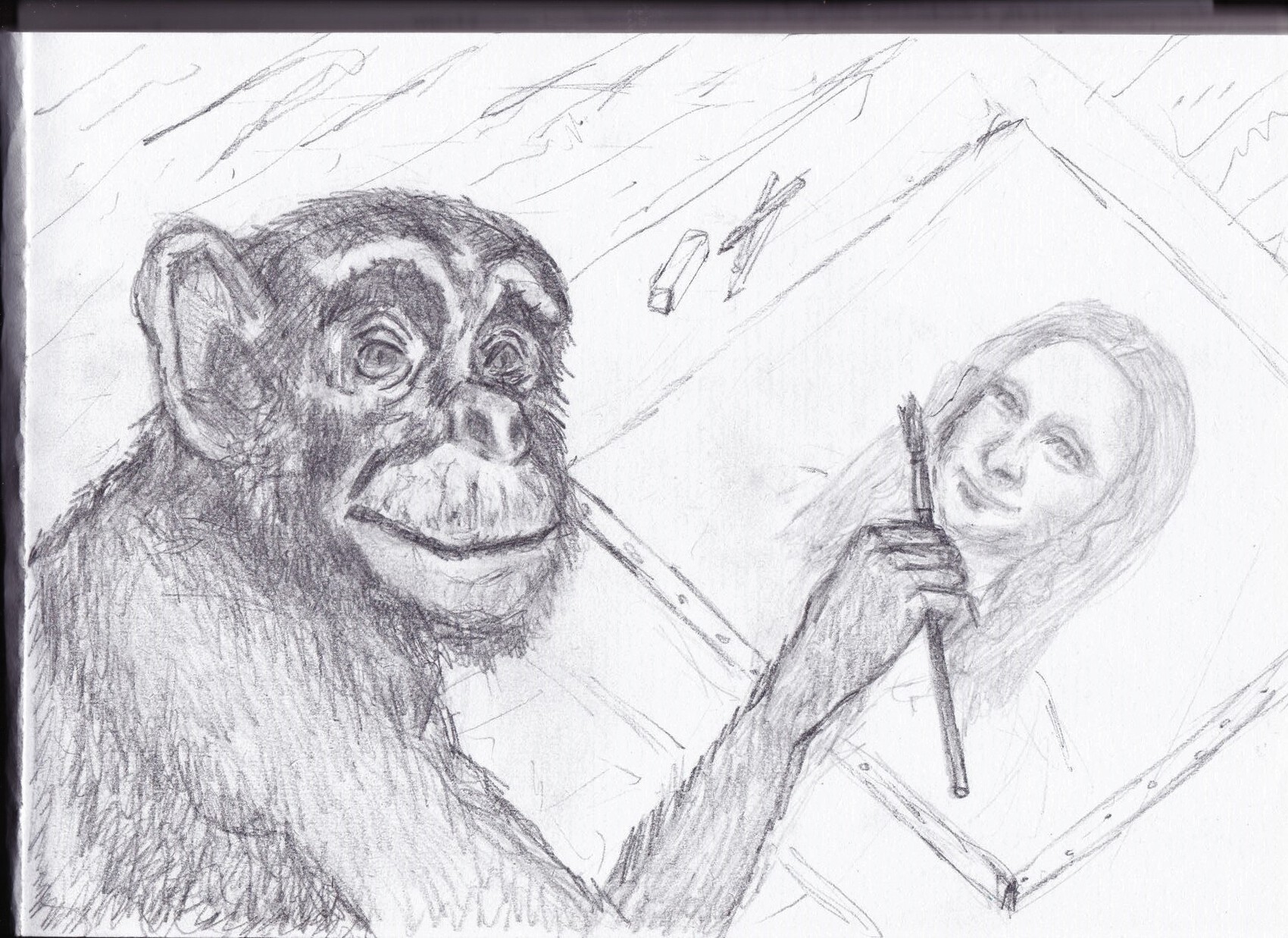 Dessin Pierre Brassau en pleine création