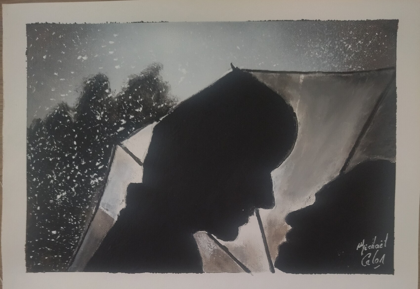 Peinture Sous la pluie