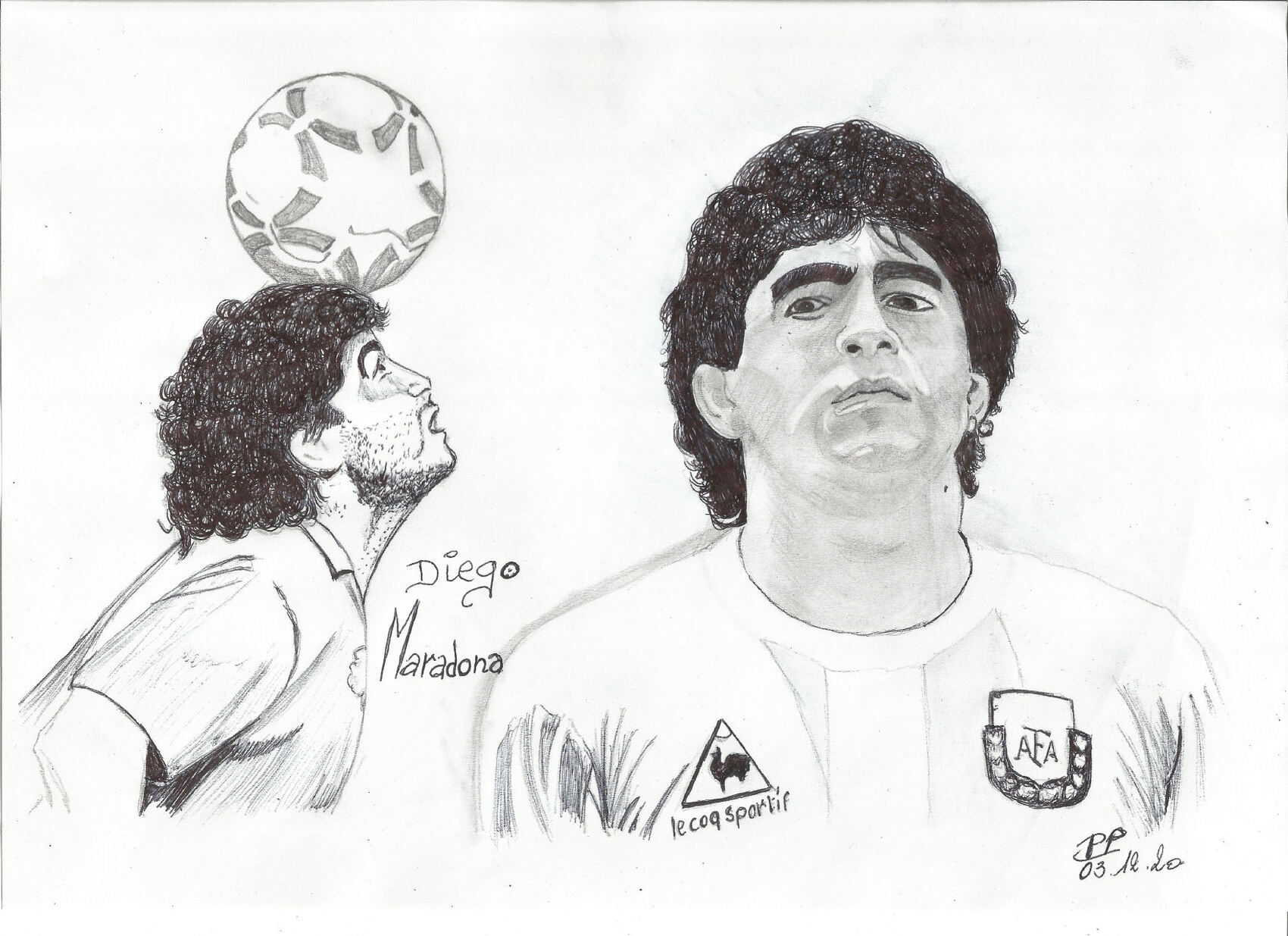 Dessin Diego Maradona