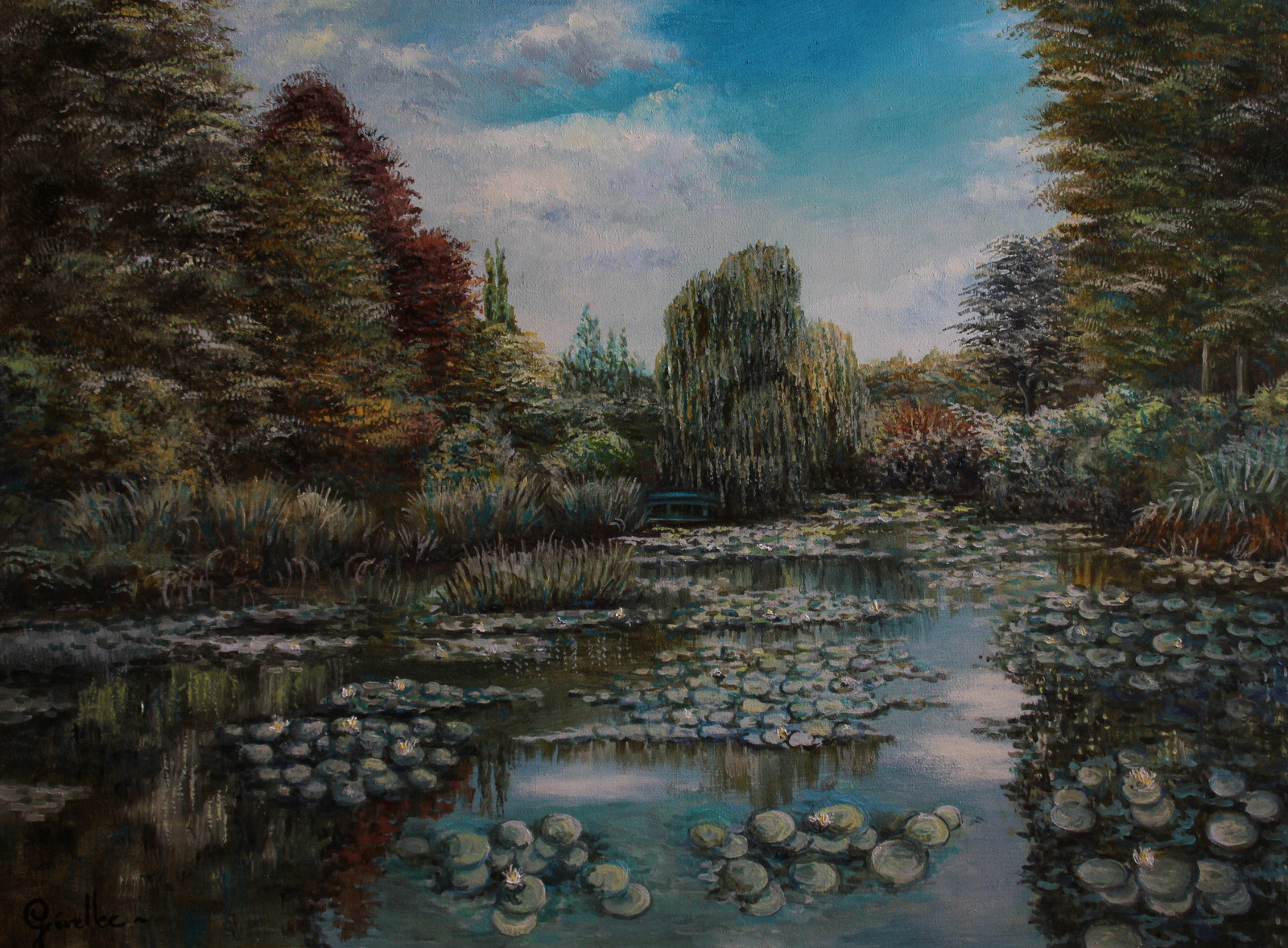 Peinture le jardin de giverny