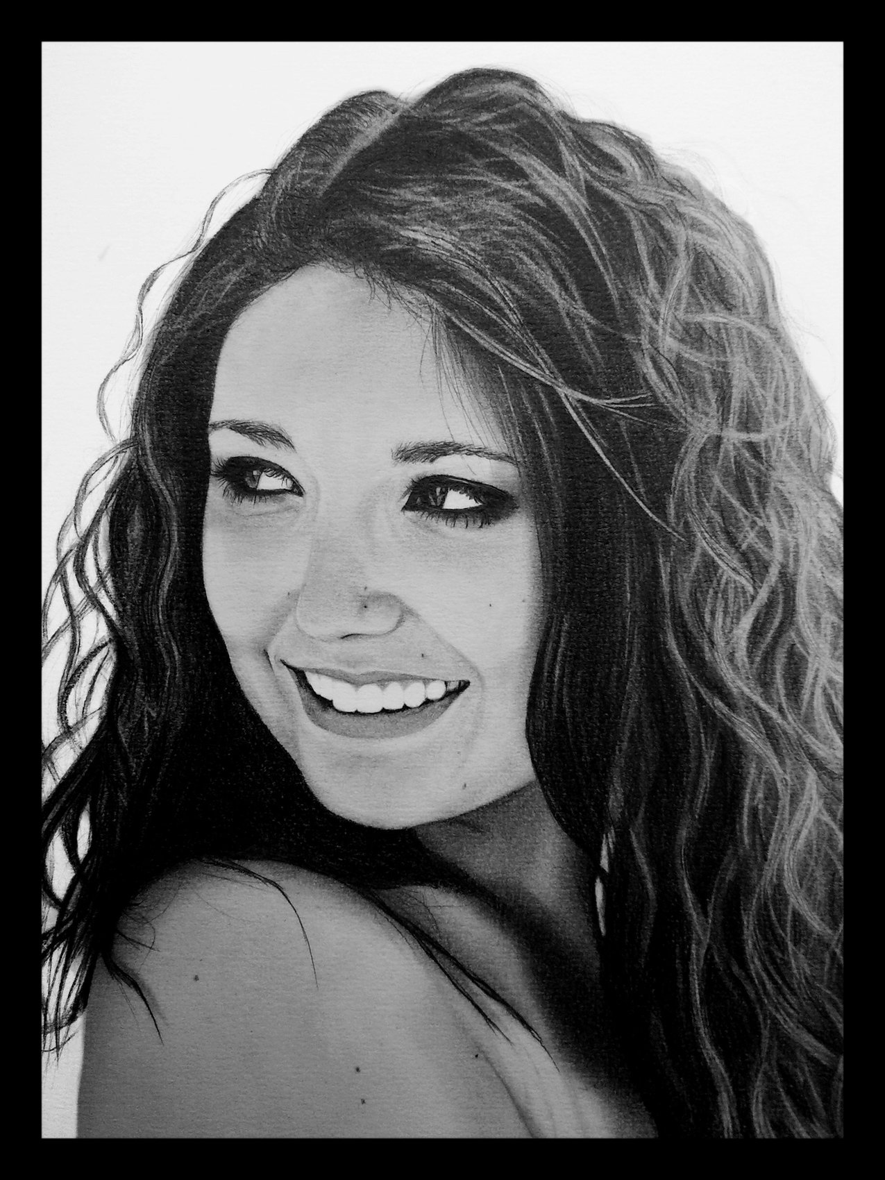 Peinture Portrait de Julie au crayon