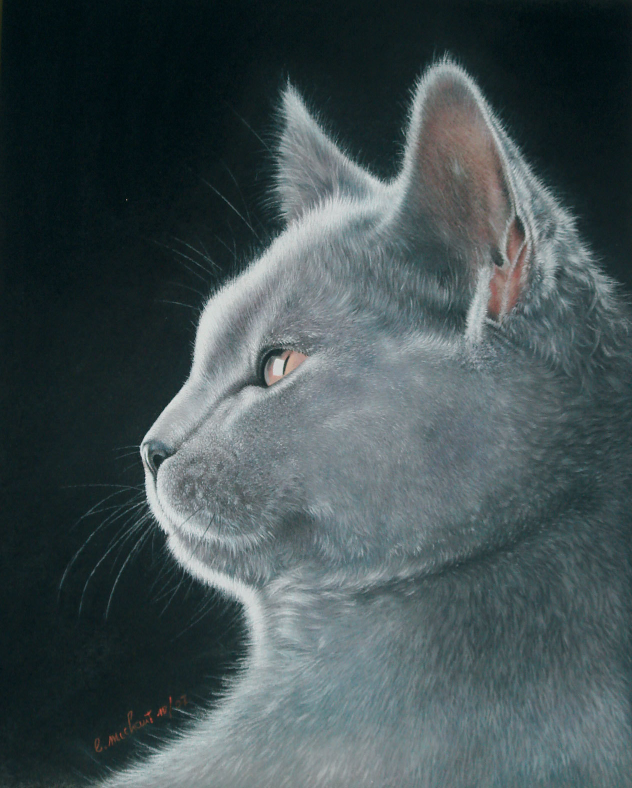 Peinture Le Chat De Profil