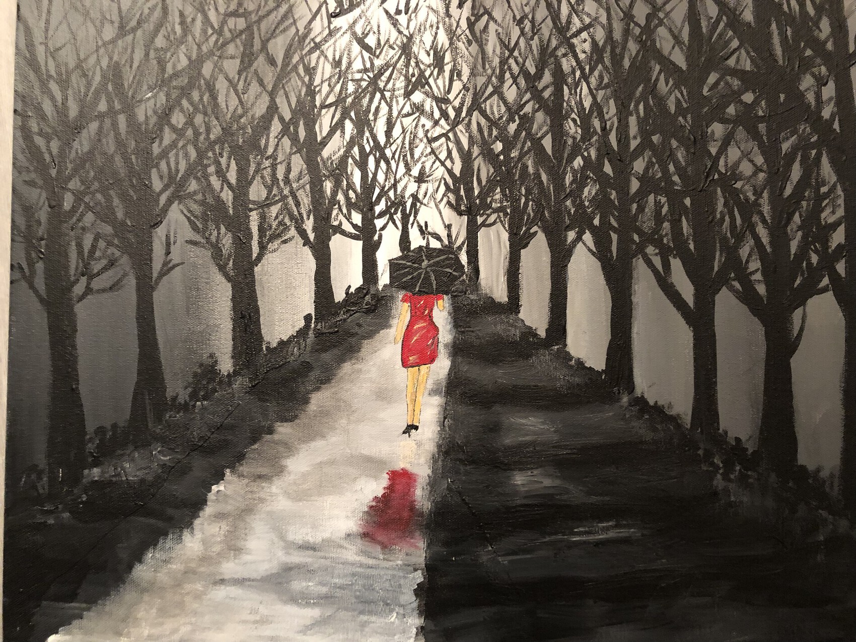 Peinture Un soir de pluie