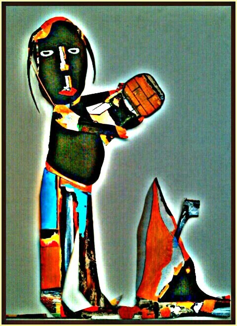 Peinture Femme de sable