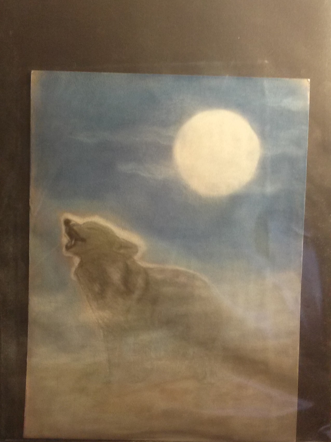 Loup au claire de lune