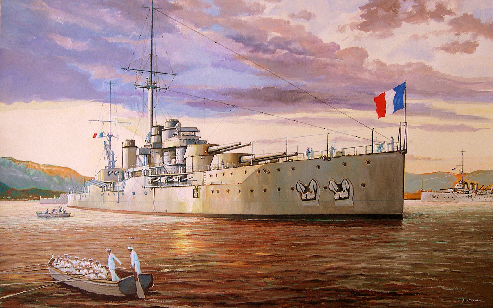 Peinture Le cuirassé Courbet