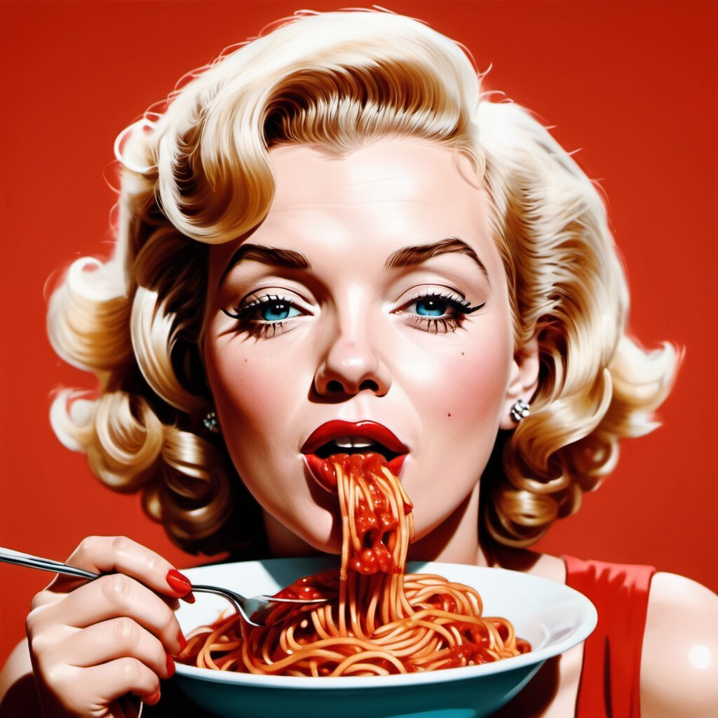 Peinture Marylin Spaghetti