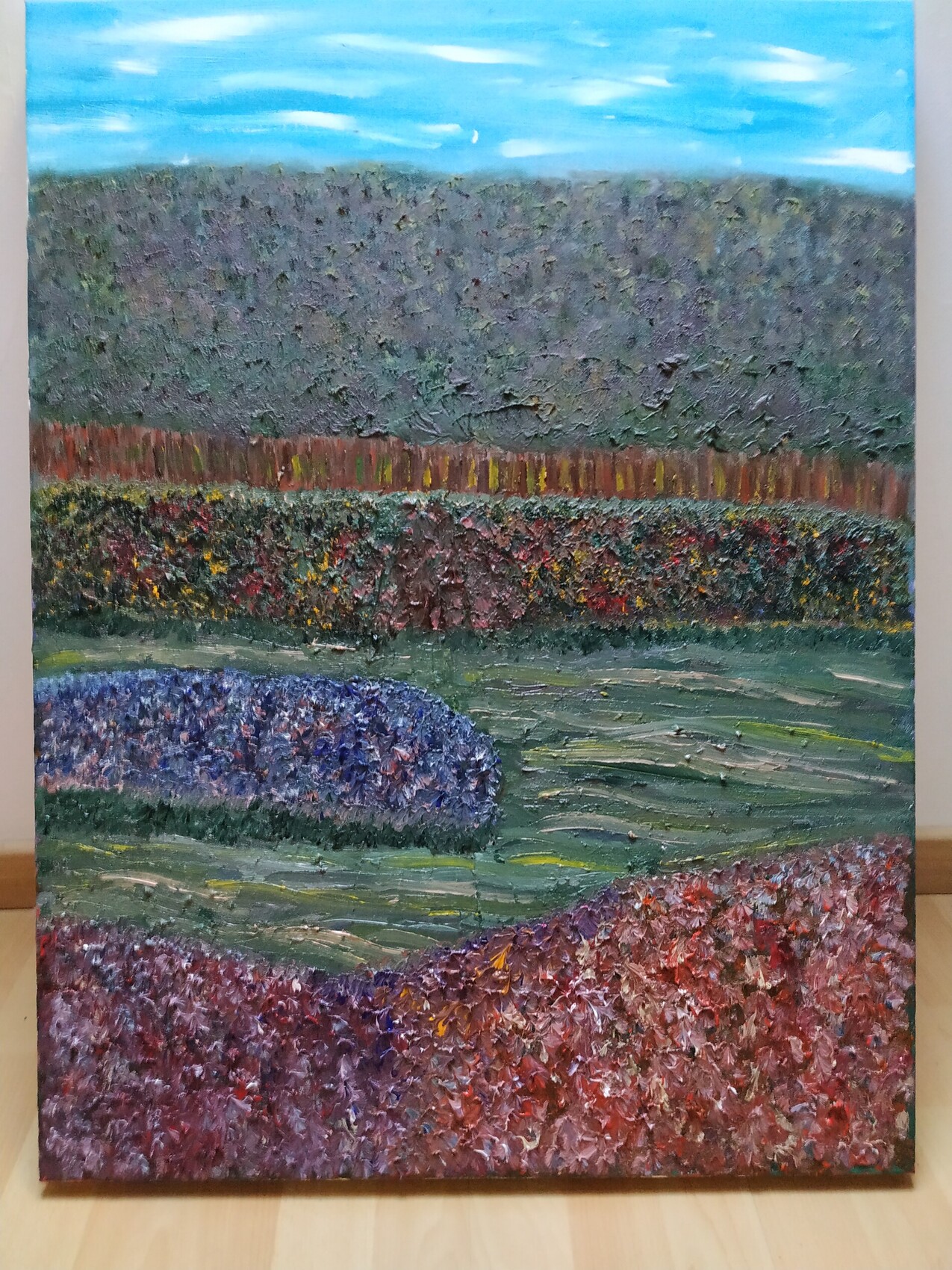 Peinture Forêt fleurie