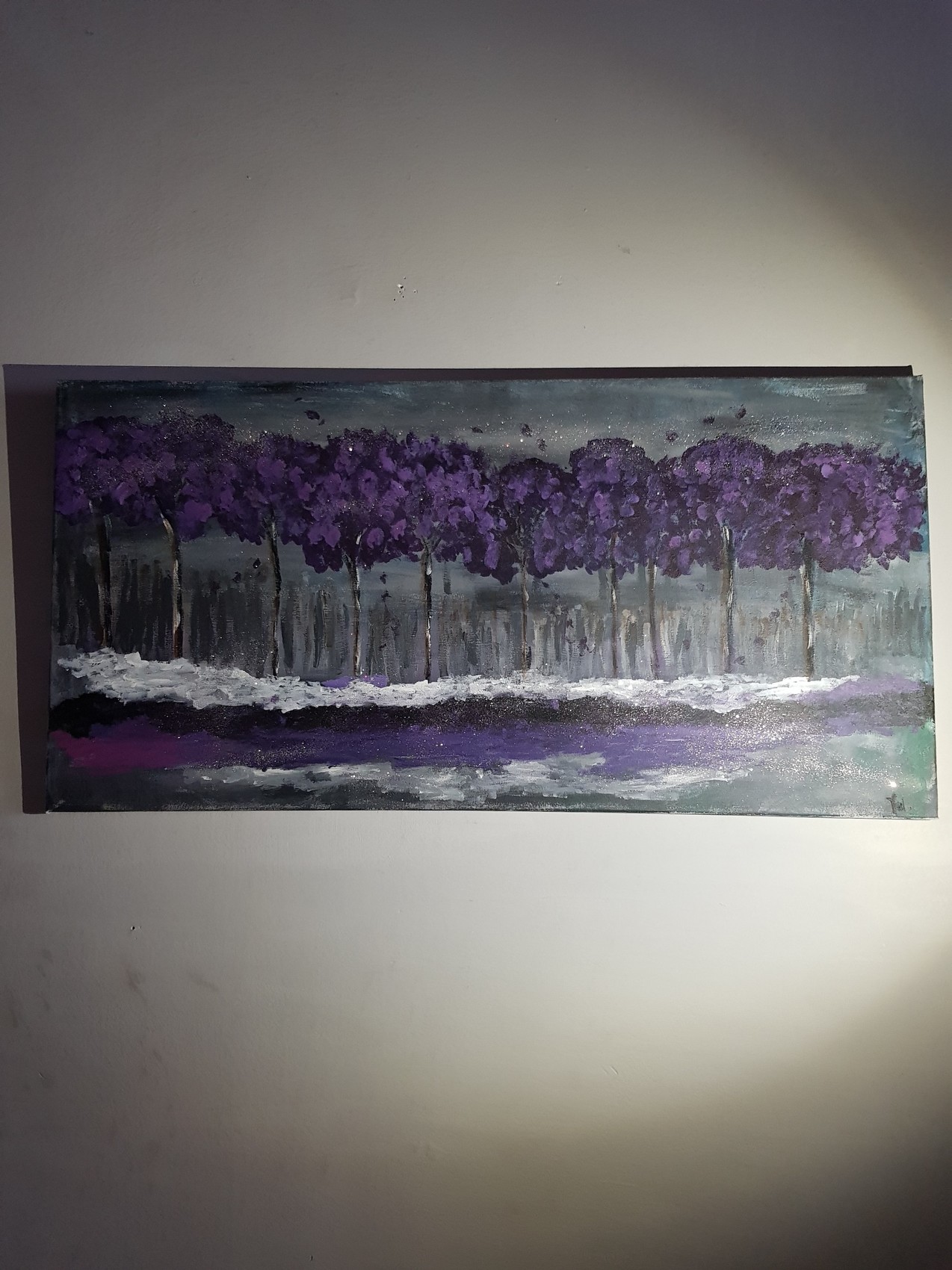 Peinture Foret Sombre