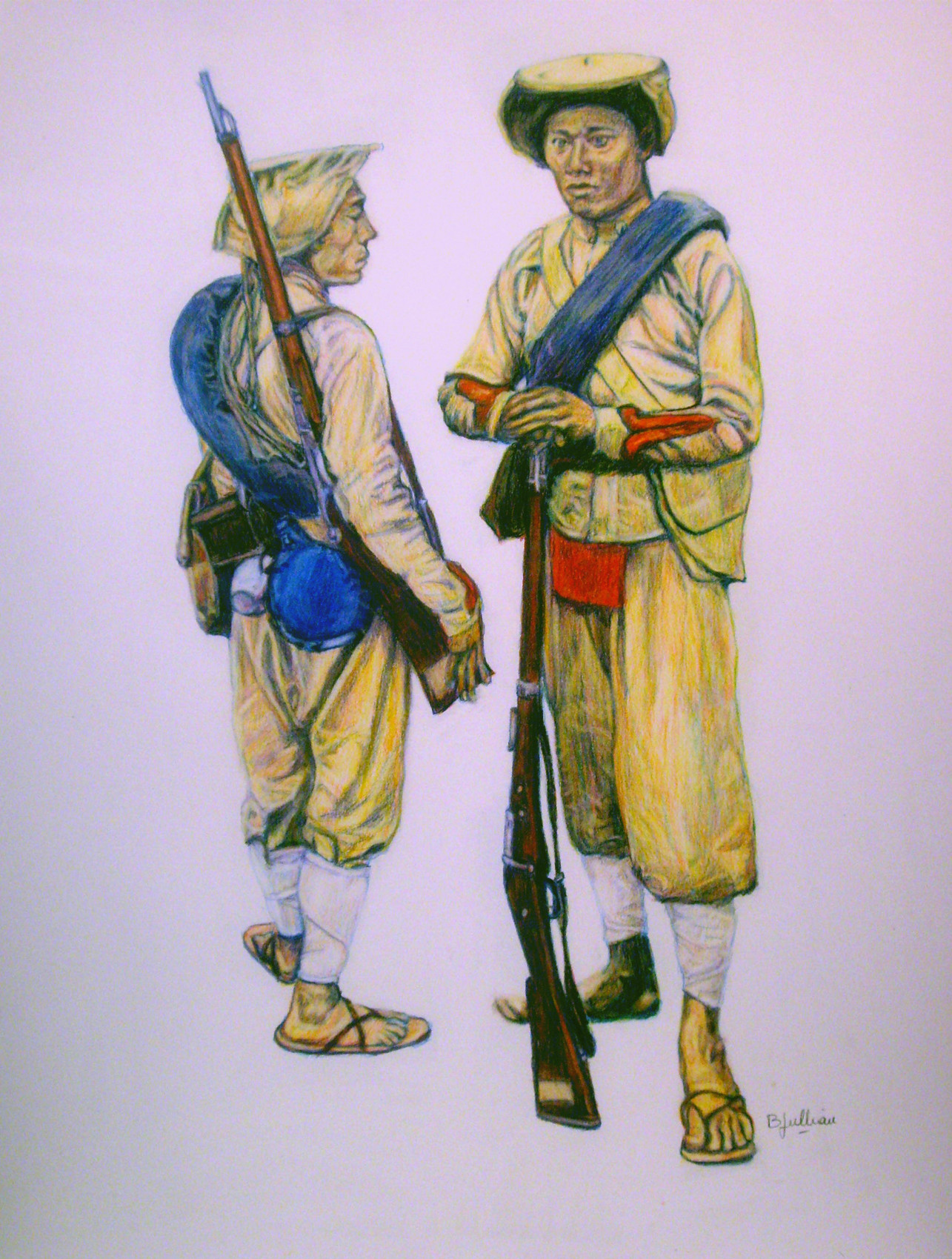 Dessin TIRAILLEURS TONKINOIS