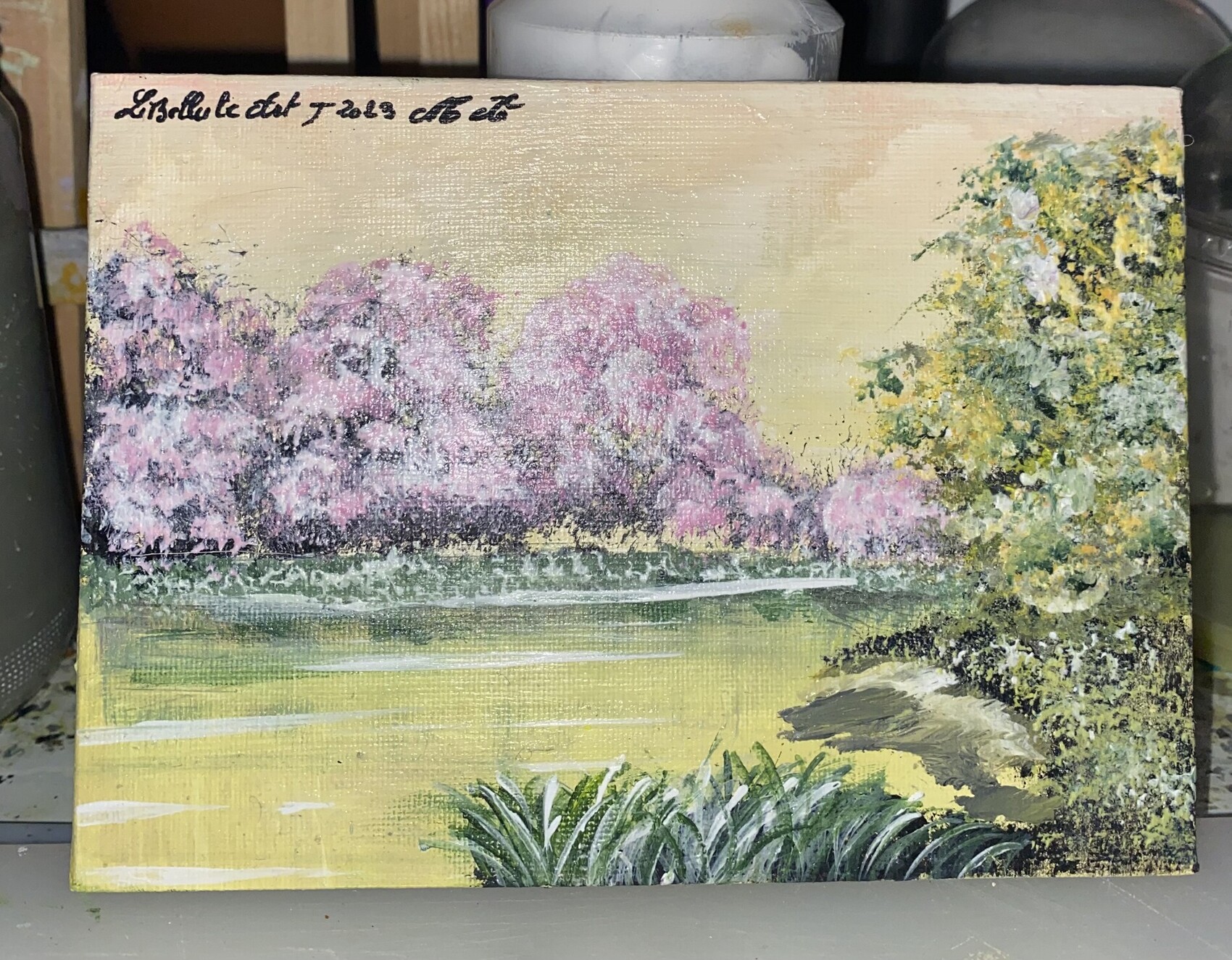 Peinture La vie en rose