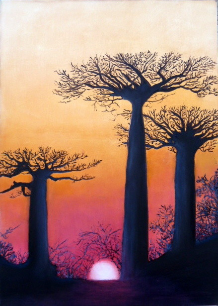 Peinture Coucher De Soleil à Madagascar
