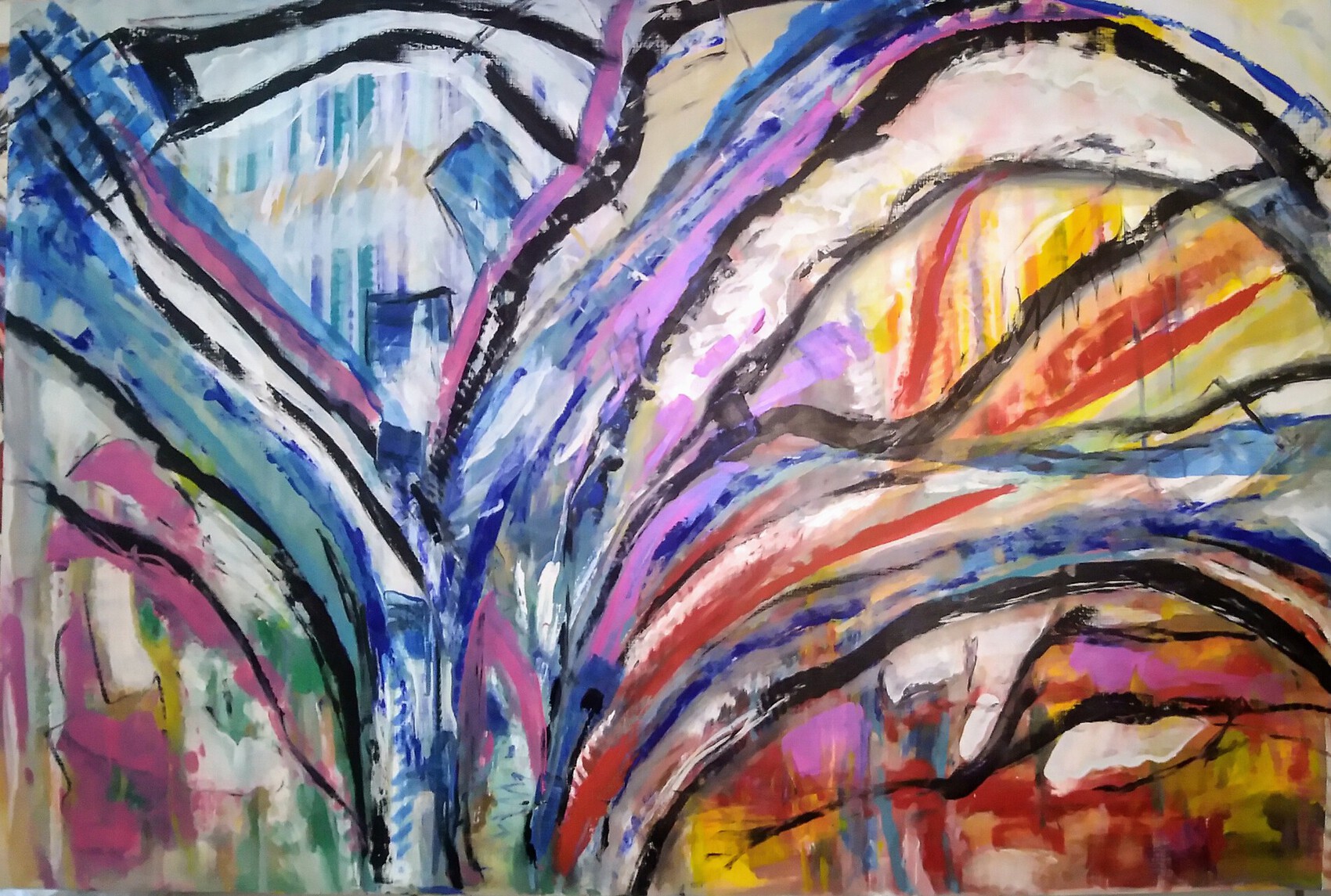 Peinture Les routes de la vie