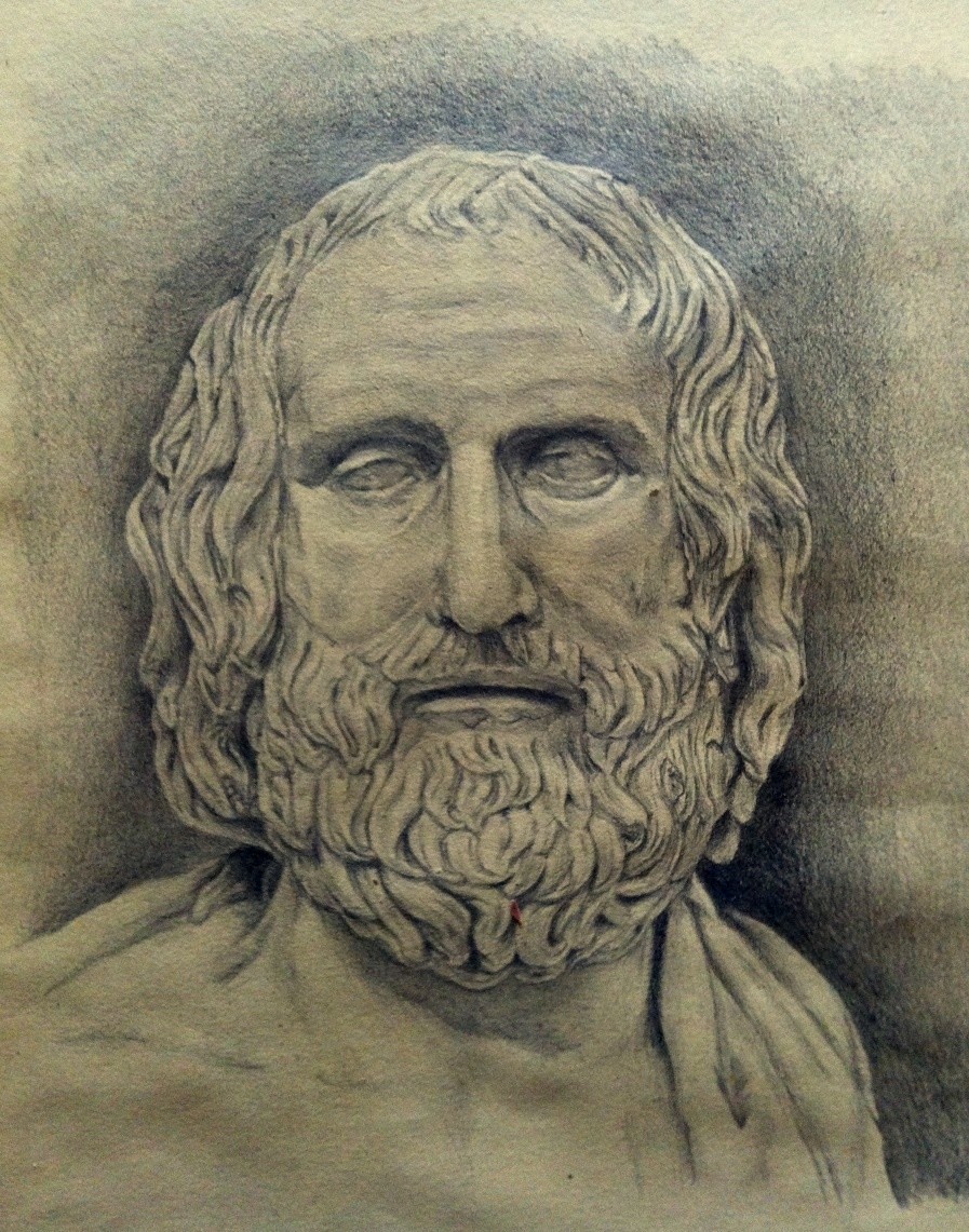 Etude du buste d'Euripide