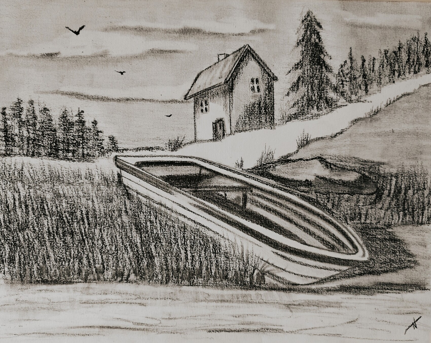 Dessin Bord de l eau