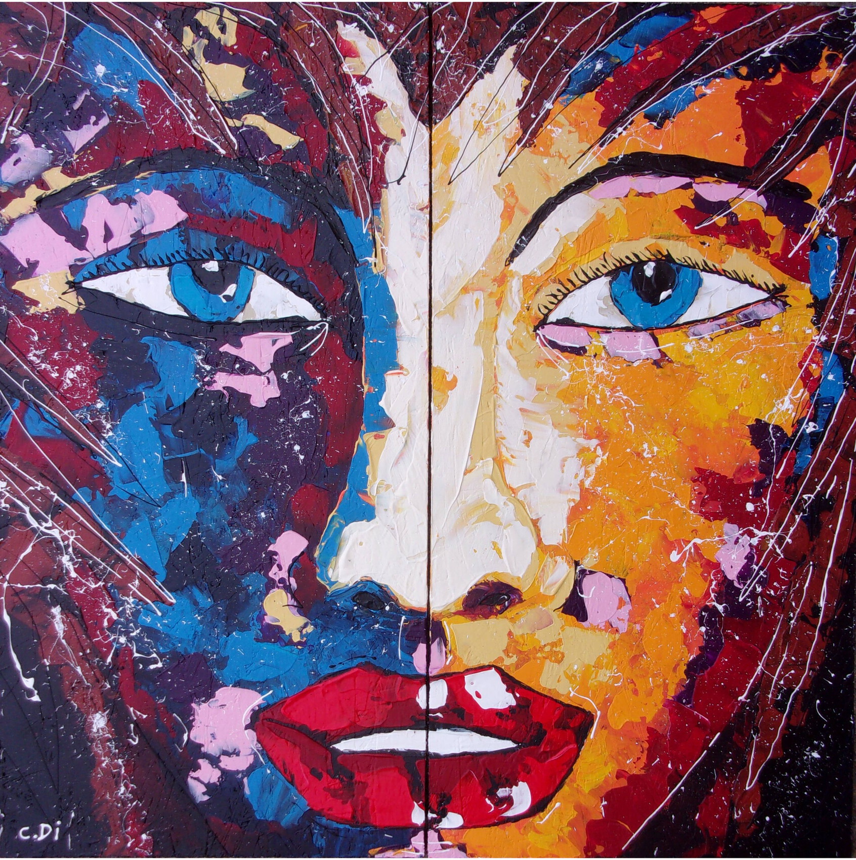 Peinture Visage 6 (ombre et lumière)