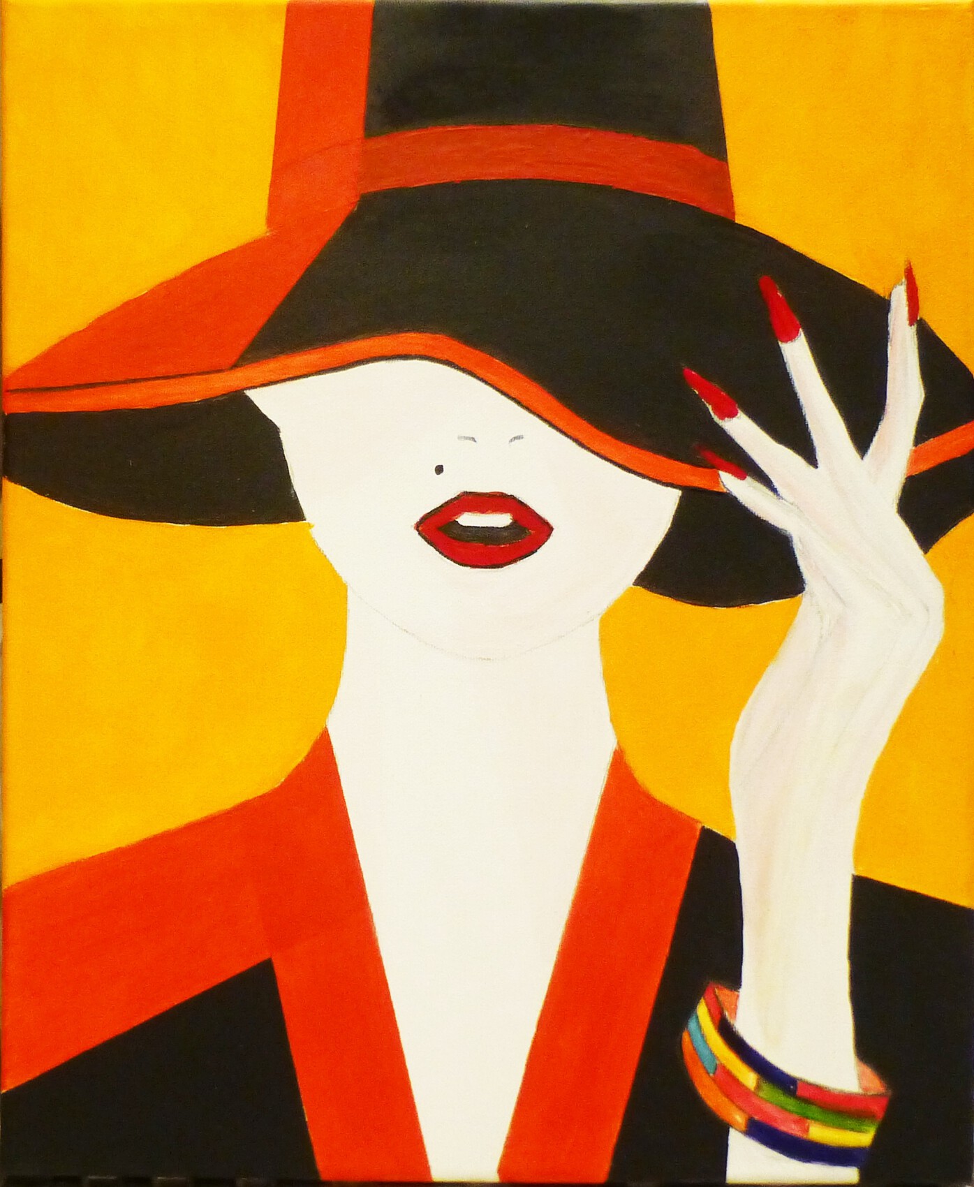 Peinture Dame au Chapeau Peinture Dame au Chapeau