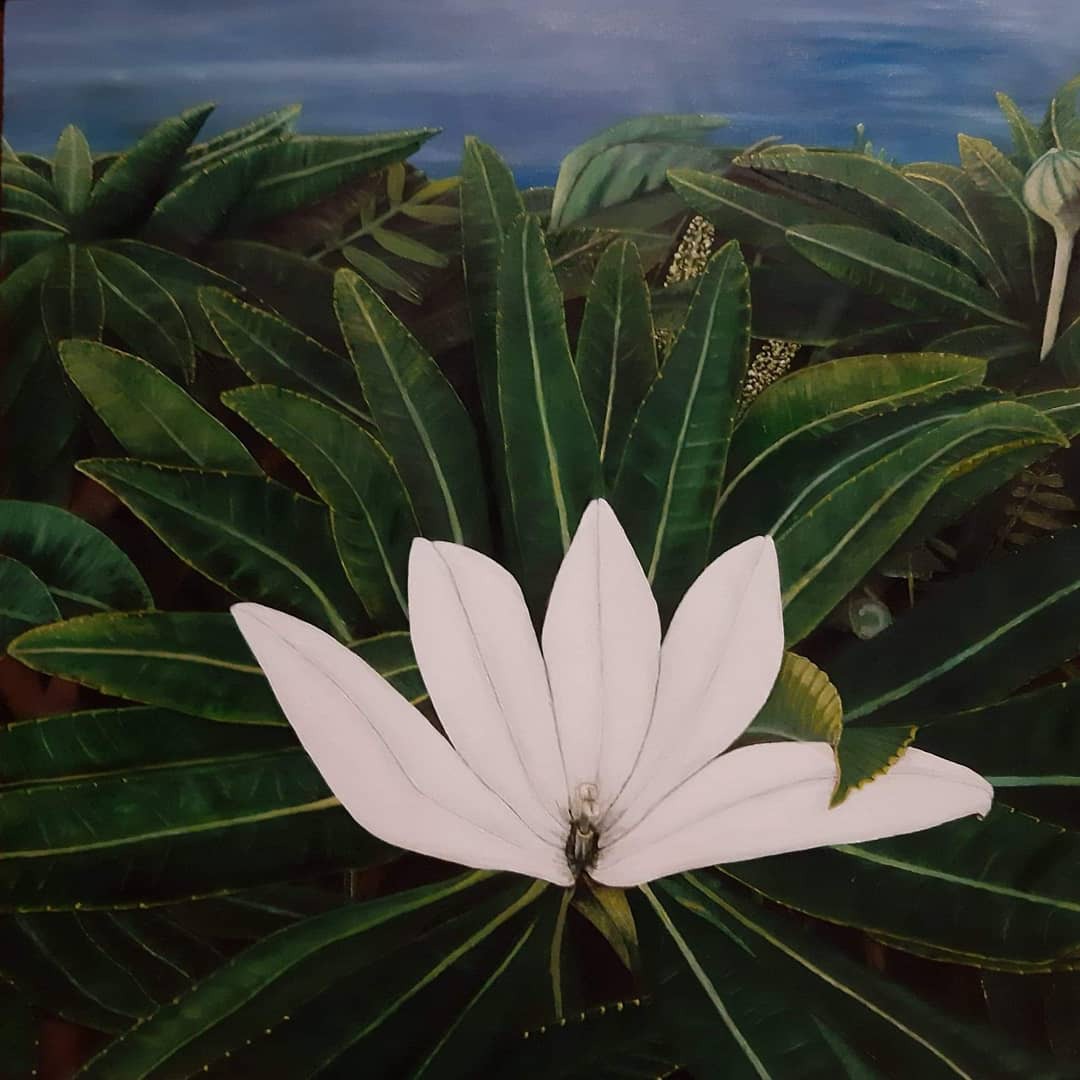 Peinture Fleur de tiaré Apetahi
