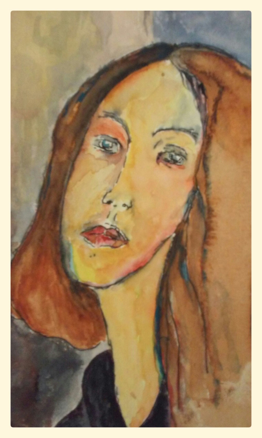 Peinture La fille aux cheveux roux