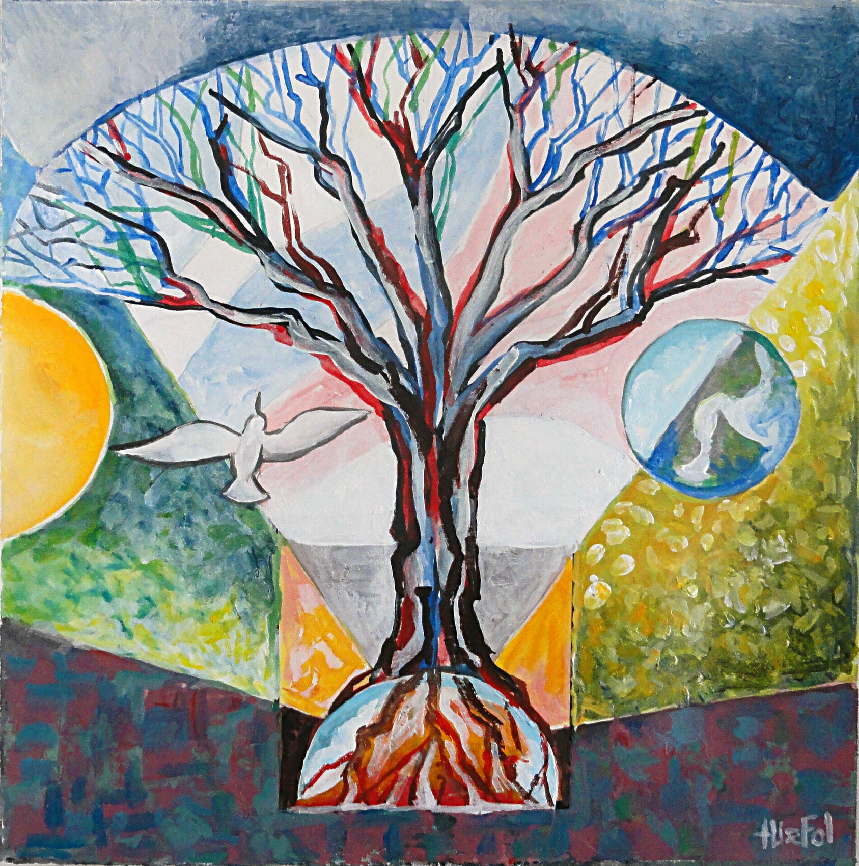 Peinture L'arbre de vie