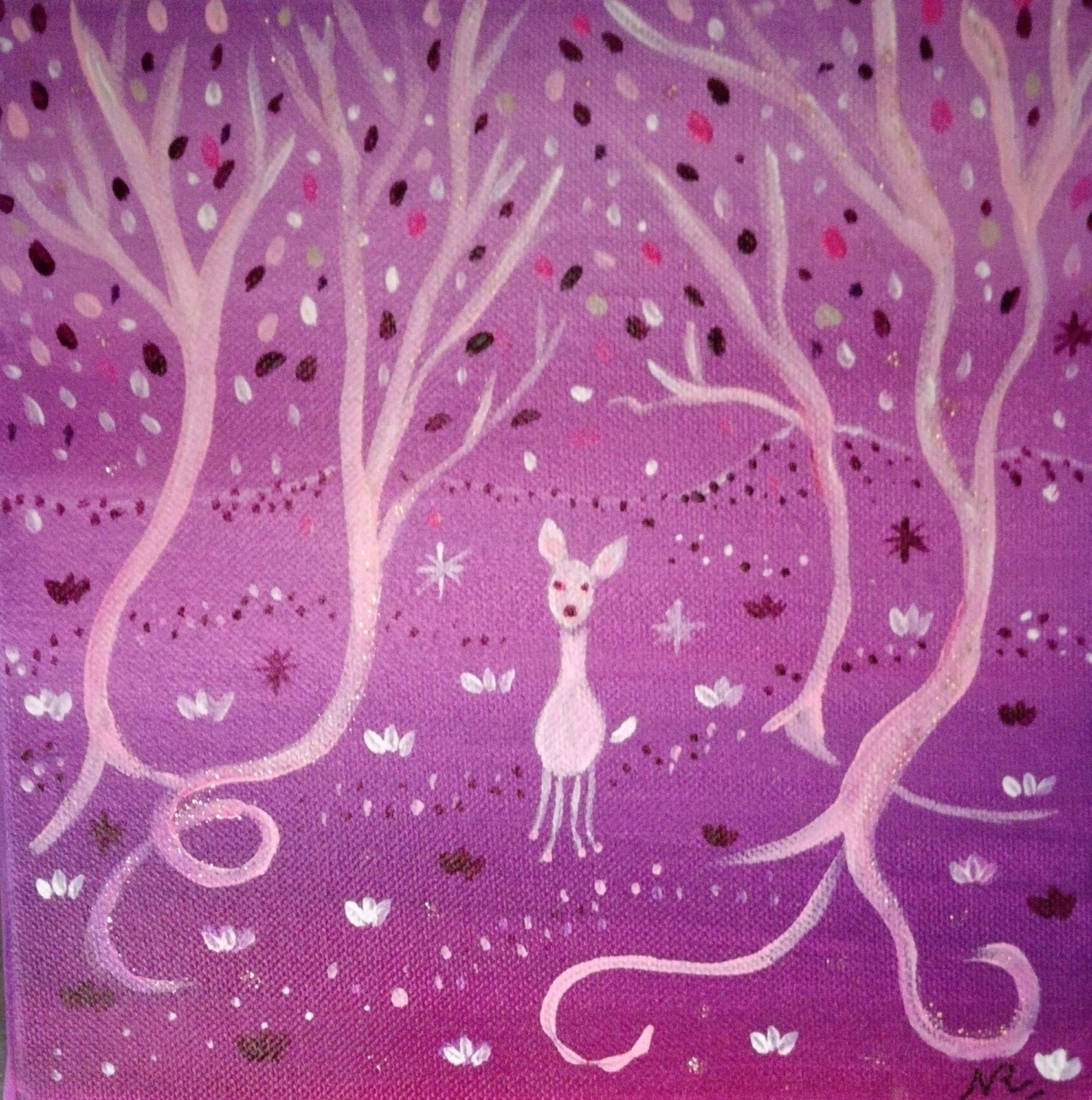 Peinture seule dans les bois