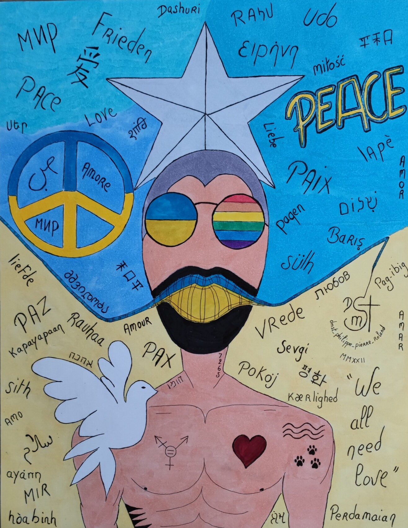 Verka DMST said "Peace and love"