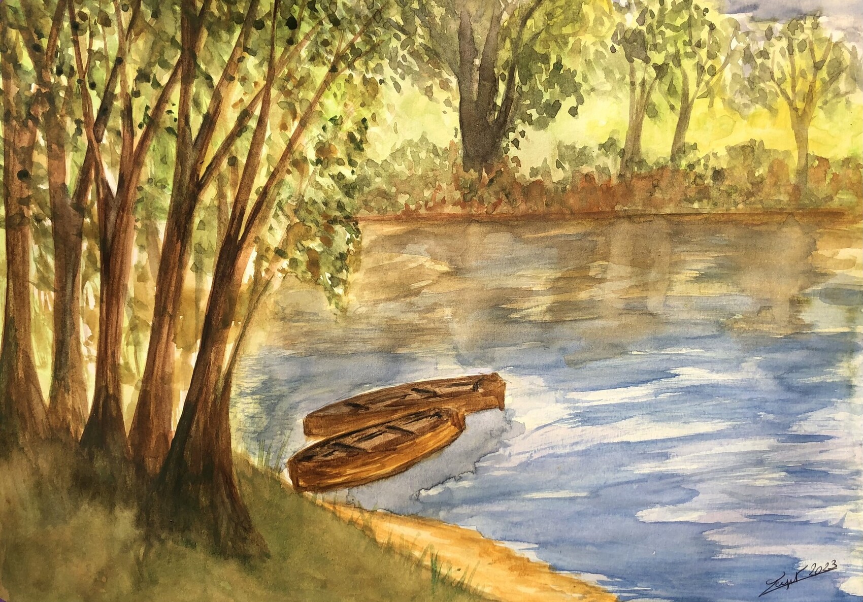 Peinture au bord de l’eau