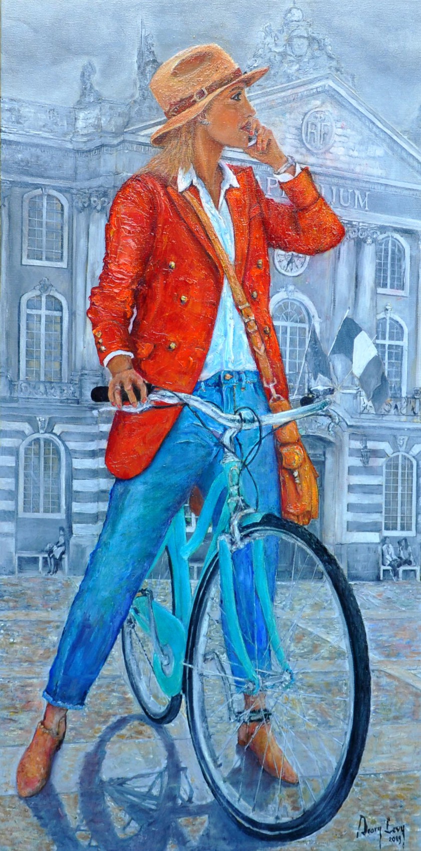à bicyclette peinture artistique