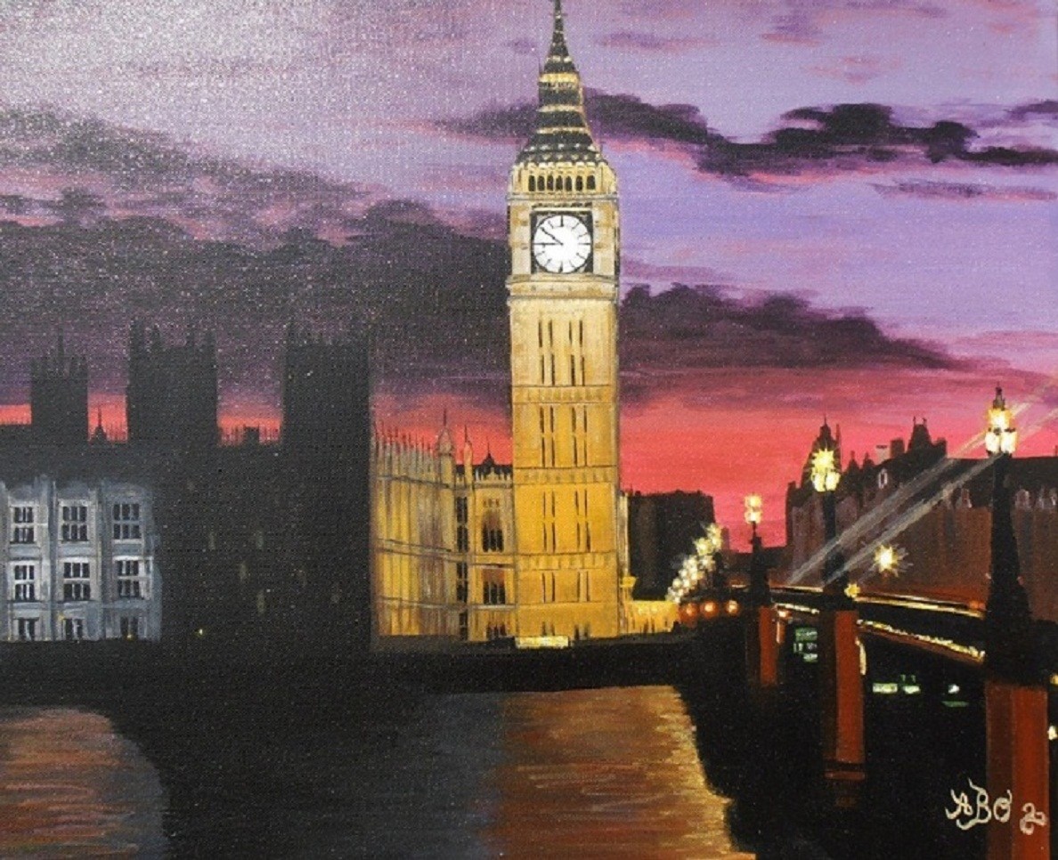 Peinture Londres Dans La Nuit