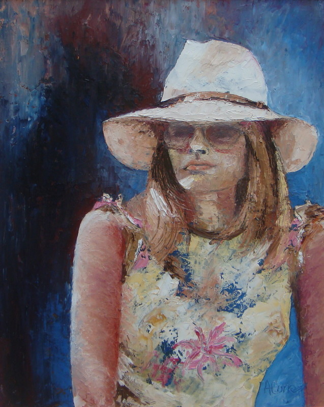 Peinture Jeune femme au chapeau Peinture Jeune femme au chapeau